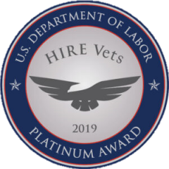 U.S. Department of Labor: HIRE Vets 2019 Platinum Award