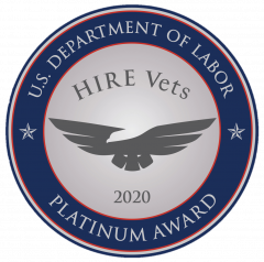 US Department of Labor: HIRE Vets 2020 Platinum Award